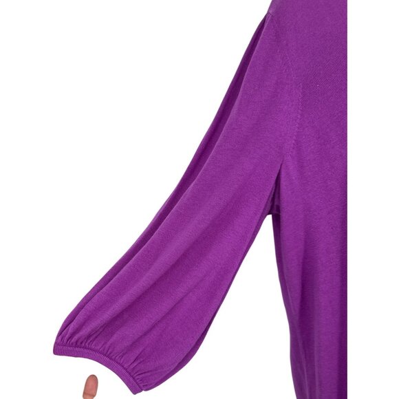 J. Jill Wearever Silk-Blend V-Neck Blouson-Sleeve Sweater Size 2X - Picture 2 of 8